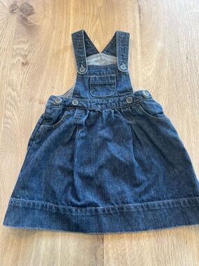Jacadi Dark Blue Denim Overall Skirt